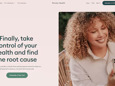 Parsley health website redesign