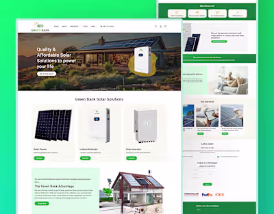 Solar E-commerce Website Design