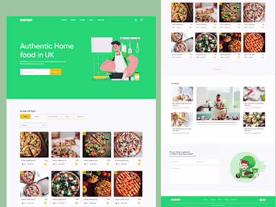 Food ordering landing page design.