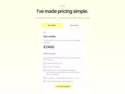 Design - Pricing