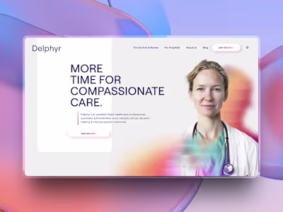 AI Healthcare Platform Built in Framer