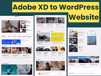 Adobe XD to WordPress Website