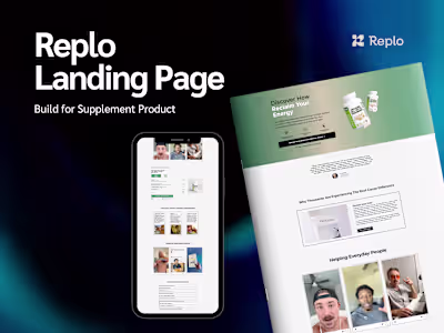 Replo Landing Page for Supplement product I worked with a Se...