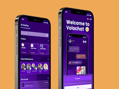 Volo Chat Glassmorphism UI Design