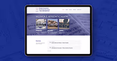 Banda Orquestral de Câmara de Lobos "Os Infantes" Website Design