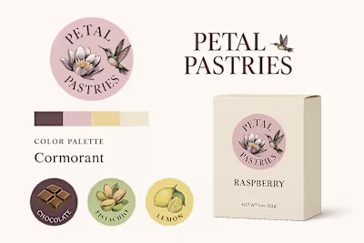 Logo & Packaging Design for Petal Pastries