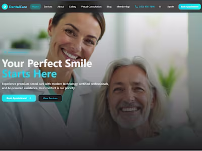 New project live! I built a modern dental-care web app featu...