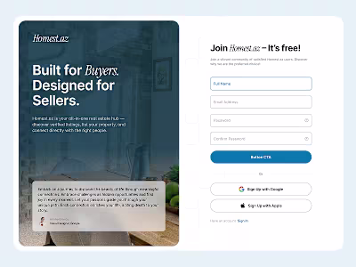 Authentication Experience Redesign for Homest.az