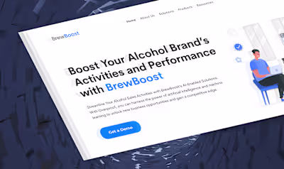 BrewBoost Landing page( UI Design) on Behance