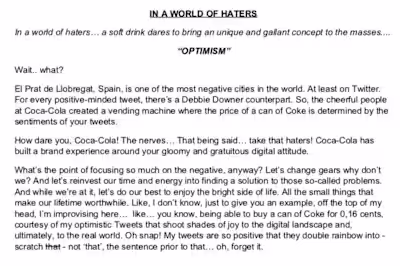 In a World of Haters