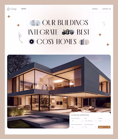 Premium Real Estate Hero Section Design