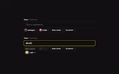 User multi-select (chips input)
