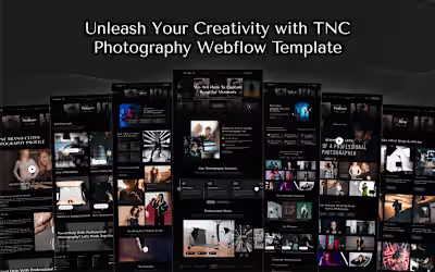 Photography Landing Page Template: Behance