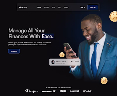 Ventura SaaS Website Design