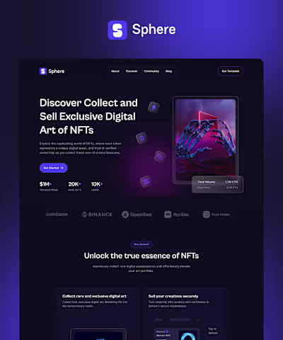 Sphere — Framer NFT Template