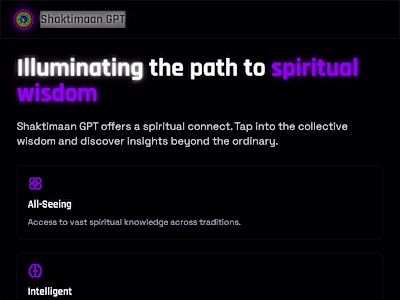 Shaktimaan GPT | A Spiritual Connect