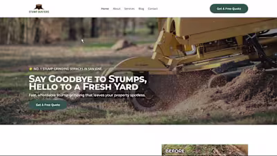 Stump Busters - Full Website Design