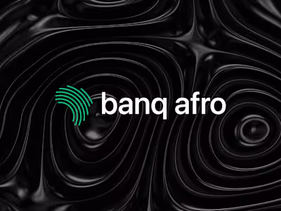 Banq Afro - Pan-African Fintech Branding & UI Design