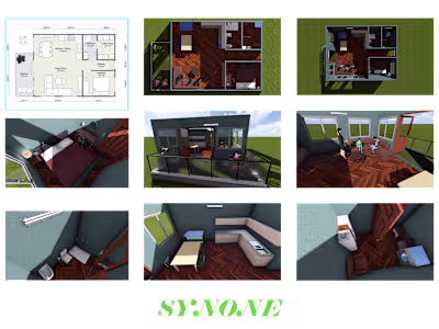 Model and Render 3D Apartment Interior