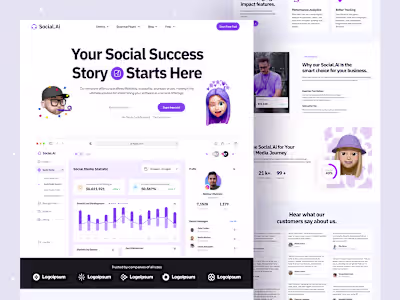 Social media analytics - saas website design