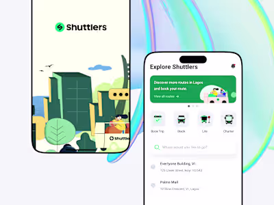 Shuttlers Mobility Mobile App Design