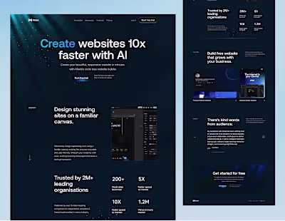 Mode — AI-Powered Website Builder Landing Page I designed th...