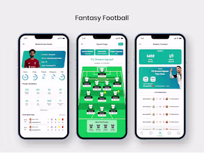 UI/UX Design of a Sports fantasy app
