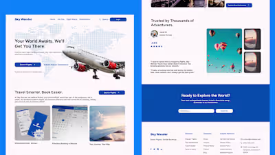 Working on an airline service landing page. How did I do?