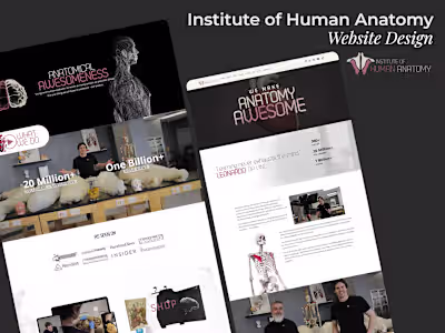 Interactive Website Design for Institute of Human Anatomy