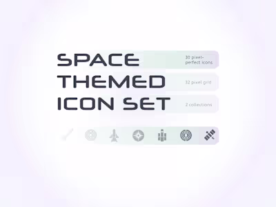 Space themed icon set