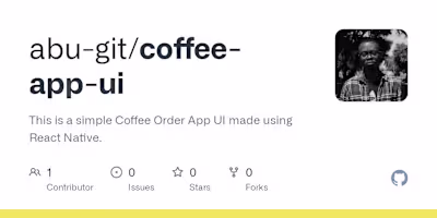 Coffee Order App UI