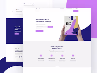 eBook Website Design for Author