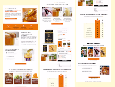 landing page for Natural Support for Immunity,  honey 