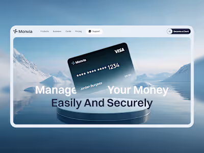 Fintech Banking Website UI/UX for Modern Money Management
