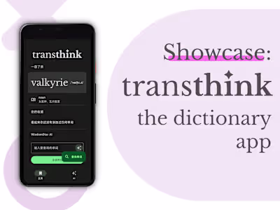 “transthink” - Dictionary App