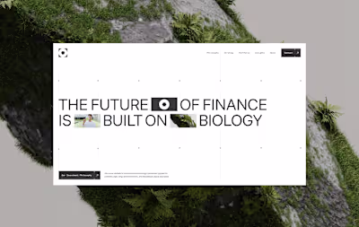 Working on a hero for a biotech investment company.