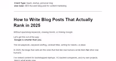 SEO Blog Post for 2025 Content Marketing