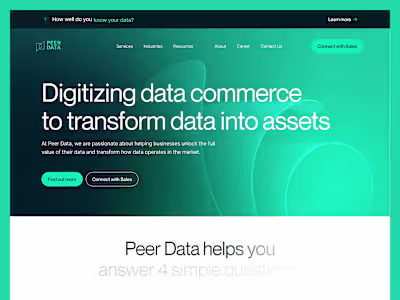 Peer Data - AI powered data marketplace for enterprises
