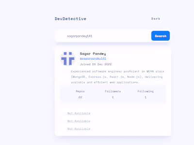 Web Detective ~ Github Api Integrated