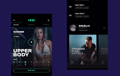 UX/UI Design of a Fitness App