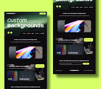 💫 🚀 Custom AI Background Generator Website