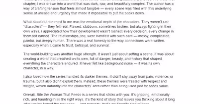 Review of 'Bite the Woman That Feeds' Series