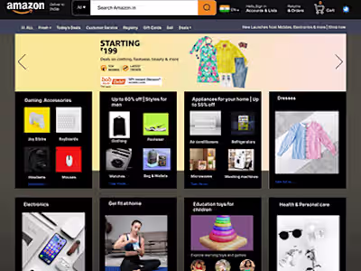 Amazon clone design 