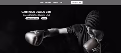 Boxing Gym Website Concept
