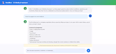 MediBot - Medicine Suggestion AI Bot