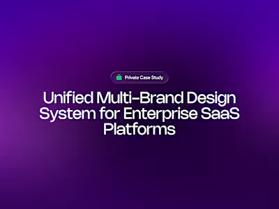 Unified Multi-Brand Design System for Enterprise SaaS Platforms