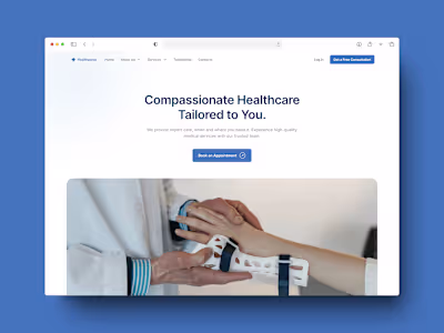 HealthPulse Landing Page Design 