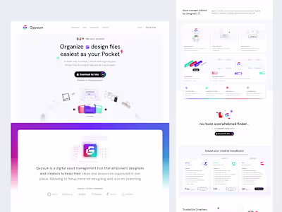 Gypsum - SaaS Landing Page