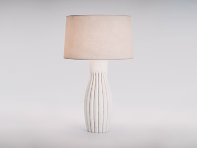 Crafted with a textured ceramic base and a softly woven fabr...
