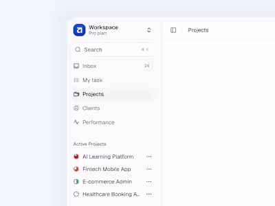 PM app design work in progress ❖ Made with Shadcn UI and Pho...